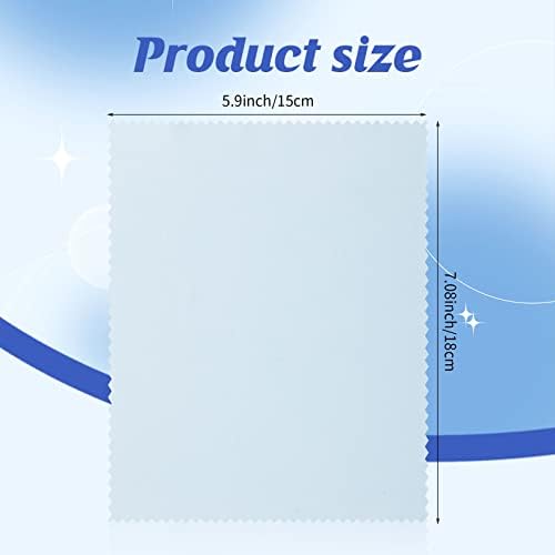 200 Pcs Microfiber Glasses Cleaning Cloth,Multi Color