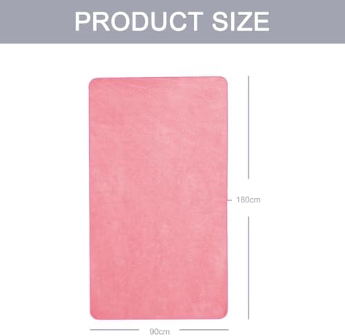 Microfiber Bath Towel Set Pack of 2, 35 x 70 Inches - Light Thin Quick Drying Highly Absorbent Bath Towel for Bath, Fitness, Yoga, Travel, Sport and Shower (2PCS Hot Pink)