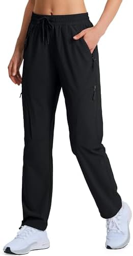 Women's Lightweight Hiking Cargo Safari Pants with Zipper Pockets