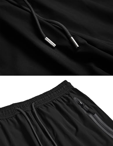 Mens Hiking Pants Joggers Lightweight Breathable Quick Dry Outdoor Fishing Athletic Work Pants with Zipper Pockets