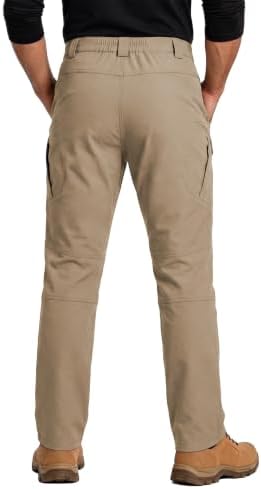 Men's Tactical Cargo Work Pants Stretch Fishing Pants Water Resistant