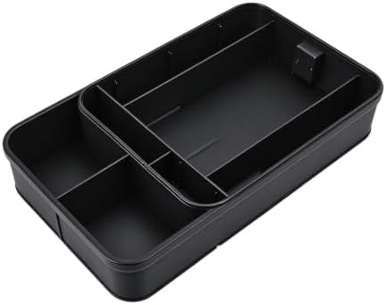 Car Armrest Extra Storage Box Black