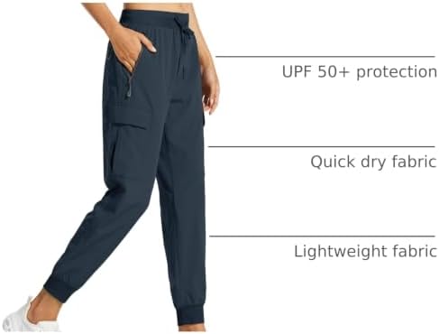 Women's Hiking Cargo Pants Quick Dry Joggers Petitle/Regular/Tall