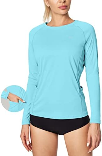 Long Sleeve Workout Tops for Women UPF 50+ Rash Guard Athletic Shirts