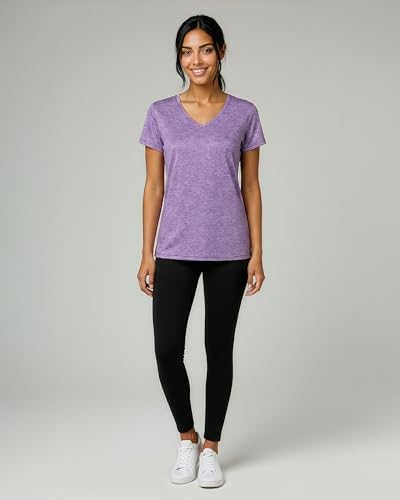 5 Pack Womens Dry Fit V Neck Workout Tops Athletic T Shirts Gym Yoga Tees
