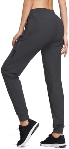 Women's Joggers Hiking Pants with Zipper Pockets Lightweight Workout