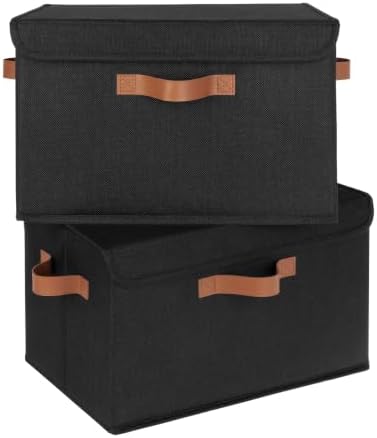 Memory Keepsake Storage Box, Fabric Storage Bins with Lids