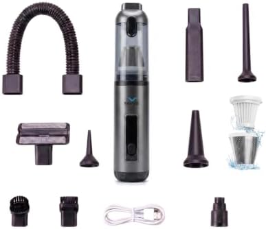 Cordless Car Vacuum, 20000Pa Handheld Vacuum for Pet Hair, 4-in-1 Portable with Blower & Inflator, 3 Speeds, USB-C Rechargeable, 0.9 lb Lightweight, for Car, Home, Office Keyboards