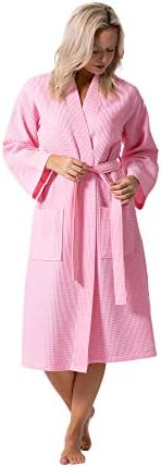 Waffle Knit Lightweight Kimono Spa & Bath Robes for Women - Quick Dry - Soft
