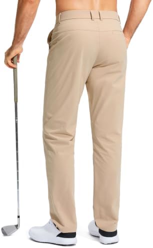 Men's Golf Pants Stretch Work Dress Comfy Pants 30"/32"/34" Lightweight Quick Dry Casual Slacks Trousers with Pockets