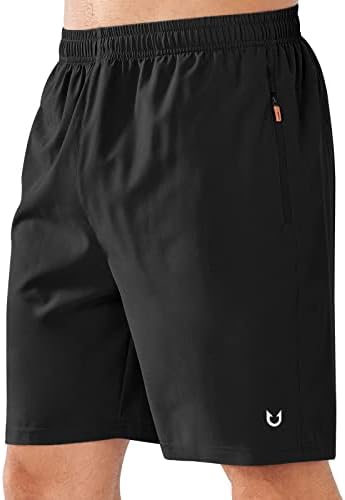 Men's Athletic Running Shorts Quick Dry Lightweight Zip Pockets
