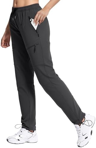 Womens Hiking Pants Quick Dry Tall Insteam 29"/32"/34"/36" Water Resistant Lightweight Cargo Pants with 5 Pockets