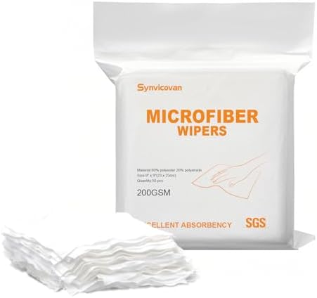 Microfiber Cloths 9"x9"(50 Pcs,200GSM)