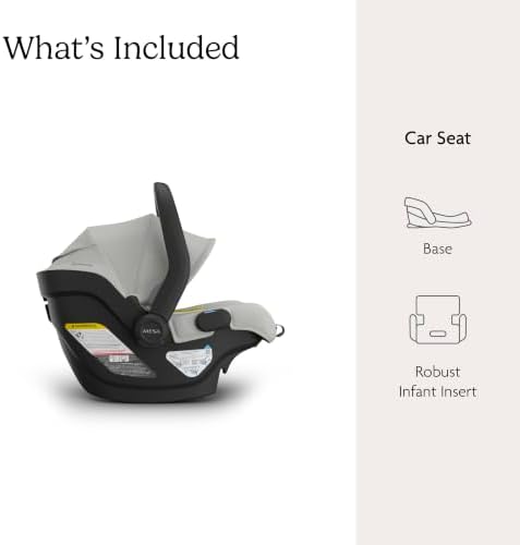 UPPAbaby Mesa V3 Infant Car Seat with Base, Insert & SmartSecure - Savannah