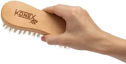 Peanut Scrub Brush, Wooden Hand Cleaning Brush, Stiff Nylon, 2 Pack