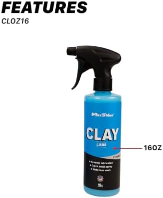 Clay Lube Spray 16oz | Synthetic Lubricant for Clay Bars & Pads | Quick Detailer with Pleasant Scent | Provides Smooth Glide & Surface Protection for Car Paint, Glass & Auto Detailing