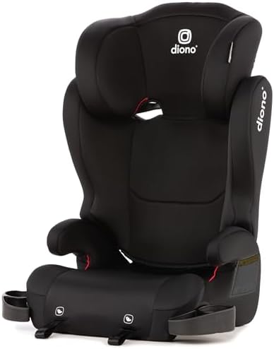 Diono Cambria 2 XL, Dual Latch Connectors, 2-in-1 Belt Positioning Booster Seat, High-Back to Backless Booster, Space and Room to Grow, 6 Headrest Positions, 8 Years 1 Booster Seat, Black