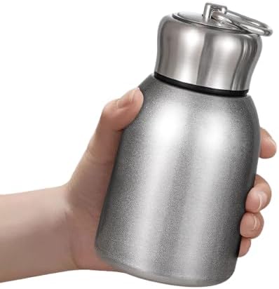 Mini Stainless Steel Thermal Bottle Small Vacuum Insulated Water Bottle, Portable Leakproof Sport Tumbler Cup Hot and Cold Travel Mug 10 oz (Silver)
