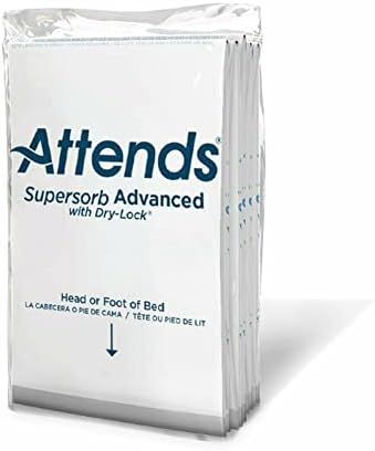 Supersorb Disposable Underpads, 23"x36", Overnight Bed Pads, 60 ct