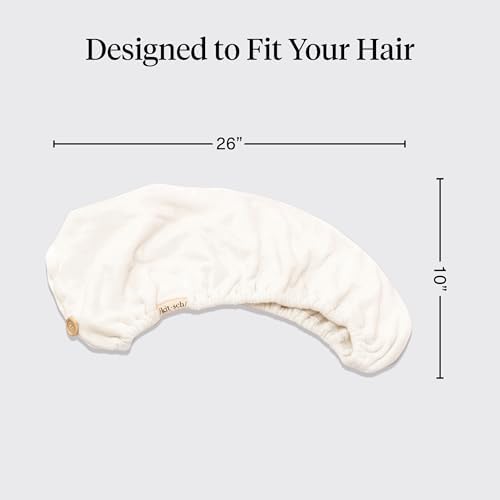 Microfiber Hair Towel Wrap for Women - White Ivory