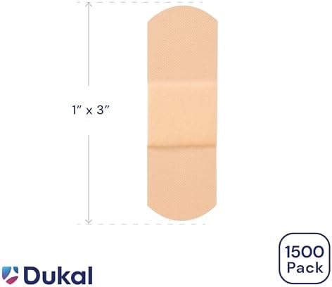 Adhesive Bandages, Sheer Strips, 1" x 3" | Bulk Case of 1500 | Sterile, Breathable and Multi-Purpose for School Nurses, Businesses, and First Aid Kits