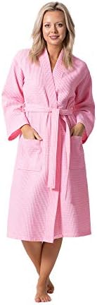 Waffle Knit Lightweight Kimono Spa & Bath Robes for Women - Quick Dry - Soft