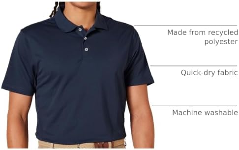 Men's Moisture Wicking Golf Polo Shirt, Short Sleeve, Slim-Fit, Quick-Dry, Active Wear