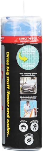 The absorber XL 29-Inch x 18-Inch, Blue - Synthetic Premium Drying Chamois Cloth for Cars and Trucks - Super Absorbent, Scratch-Free and Washable
