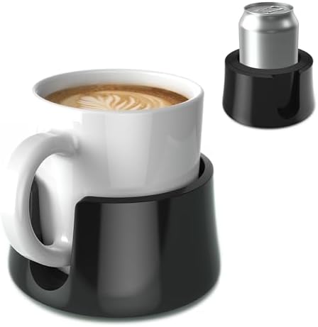 TableCoaster - Anti-Spill Desktop Cup Holder, Jet Black
