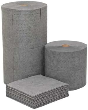 GFF-75 Gray Universal Premium Sorbent Double Weight Absorbent Pad, 18" Length x 16" Width, Case of 100