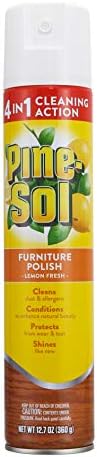 Furniture Polish Spray, Wood Cleaner, Lemon, 12.7 oz, 6 Pack
