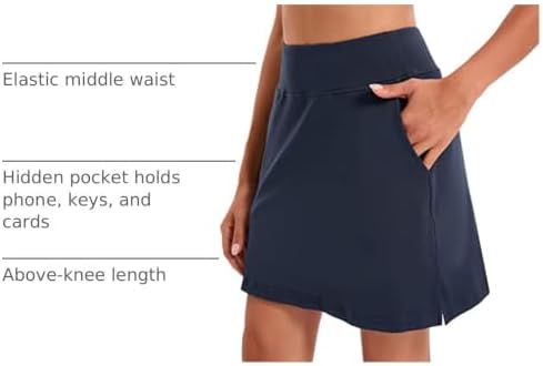 Women's Active Athletic Skort Lightweight Tennis Skirt Perfect for Running Training Sports Golf