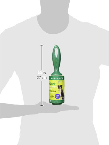 Evercare Lint Roller Pet Hair Remover Giant 60 Layers Per Roll, Green
