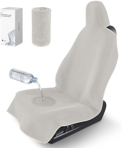 Car Seat Towel, Sweatproof, for Use After Gym, Light Gray, 1 Pack