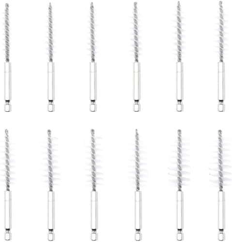 00325A Wire Brush Drill Attachments with 1/4-Inch Hex Shank, SAE and MM Brushes Assortment, Mountable on Power Drill or Die Grinder, 38-Piece Set
