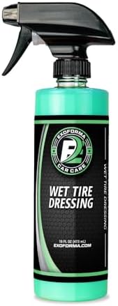 Wet Tire Dressing Spray - Extremely High Shine Tire Dressing for That Wet Look - No Sling, Non-Greasy Silicone Formula with UV Protection - Easy to Apply, Minimal Cure Time - 16 fl oz