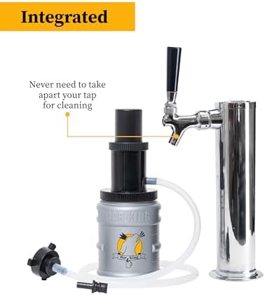 Quick-Connect Kegerator Beer Line Cleaning kit. Now Clean Your Beer Lines as Easily as Changing a Keg. (Includes Cleaning Powder)