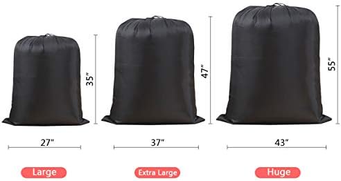 Extra Large Laundry & Storage Bag (43"x55", Black)