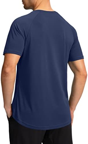 Men's Workout Quick Dry T-Shirts Short Sleeve Lightweight Cooling Gym Shirts Tee for Running, Beach, Hiking
