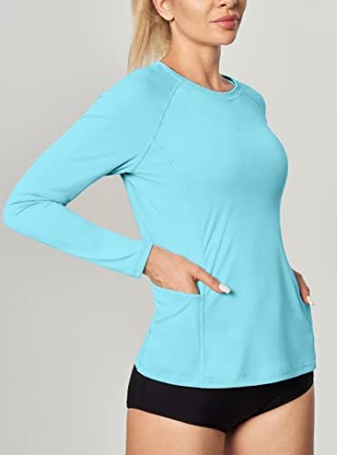Long Sleeve Workout Tops for Women UPF 50+ Rash Guard Athletic Shirts