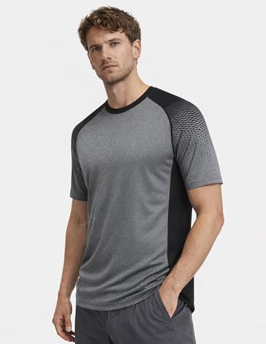 5 Pack Men's Active Quick Dry Crew Neck T Shirts