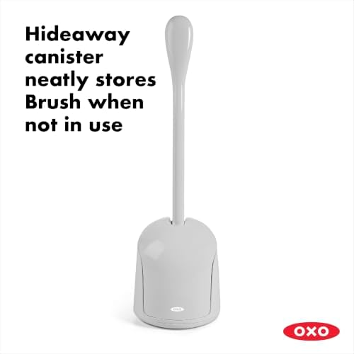 OXO Good Grips Compact Toilet Brush & Canister - Gray