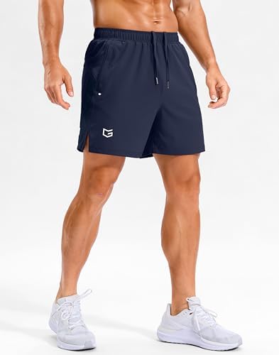 Men's Running Athletic Shorts 7"/9"/5" Zip Pockets Gym Workout Short