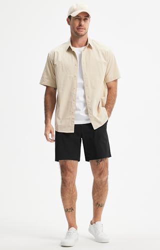Men's Golf Shorts 7"/9" Casual Flat Front Hybrid Dress Shorts