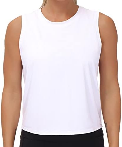 Ice Silk Workout Tops for Women Quick Dry Muscle Gym Running Shirts Sleeveless Flowy Yoga Tank Tops