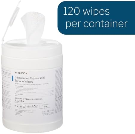 Germicidal Wipes, Disinfecting Alcohol Wipes, 12 Pack, 1920 Wipes