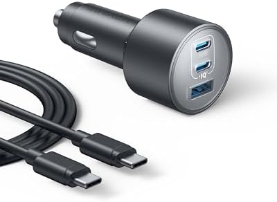 167.5W Max 3-Port Ultra-Compact USB C Fast Charging Car Charger