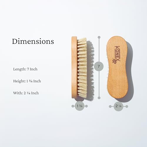 Peanut Scrub Brush, Wooden Hand Cleaning Brush, Stiff Nylon, 2 Pack