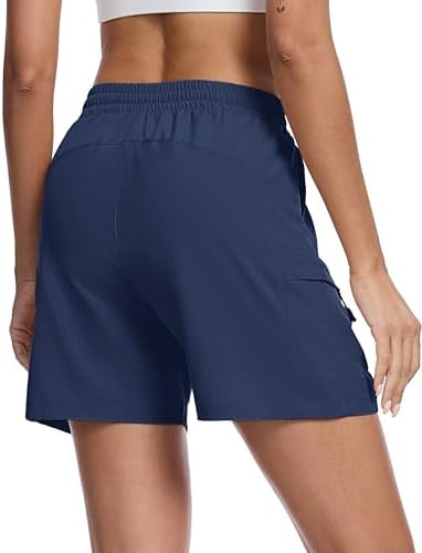 Women's 5" Hiking Cargo Shorts Lightweight UPF 50+ Quick Dry Athletic Shorts with Pockets Golf Outdoor Summer