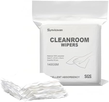 Cleanroom Cloth Wipes 9"x9",140GSM,Bag of 50 Pcs
